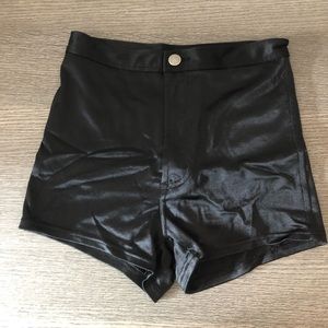 Black high waist Disco Shorts dupe